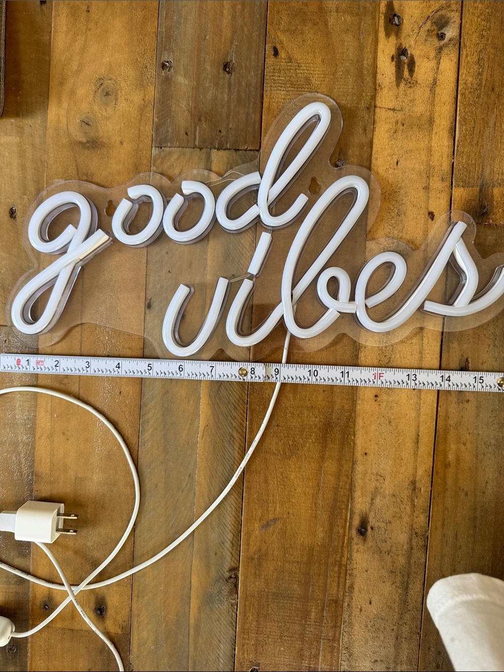 Good Vibes Pink LED Neon Wall Light - Picture 9 of 11